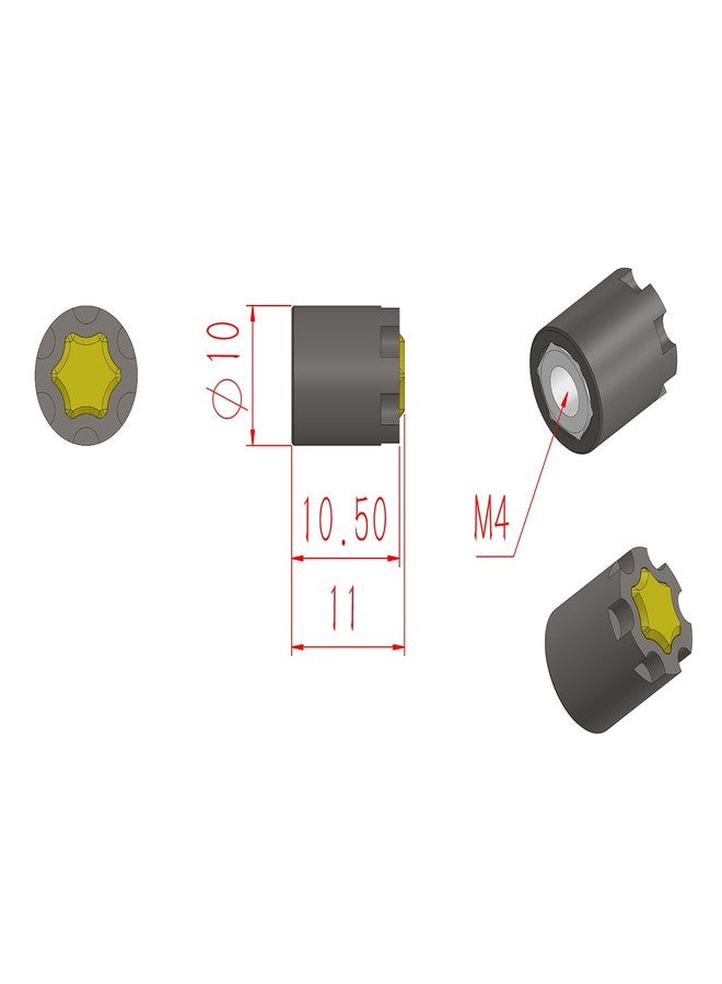 TCRC 4PCS Aluminum M4 Nut Wheel Rim Center Cap Manual Locking Hubs for 1/10 RC Crawler Car Traxxas TRX4 Axial SCX10 D90 Tamiya MST Redcat,Chrome - Image 2